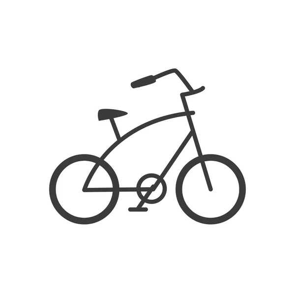 Fahrrad mit großem Rahmen auf weißem Hintergrund — Stockvektor