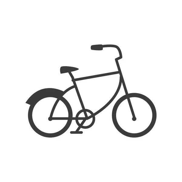 Bicicleta retro con protector de neumáticos en fondo blanco — Vector de stock