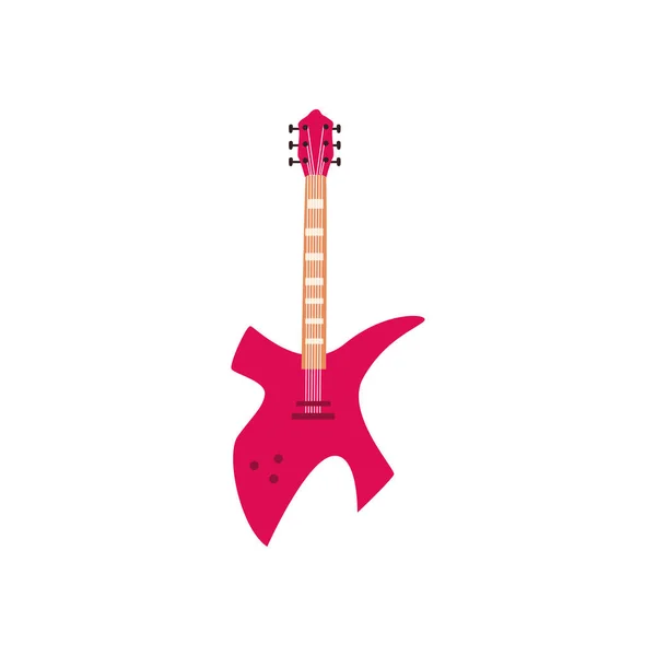 Guitarra instrumento eléctrico estilo plano icono vector diseño — Archivo Imágenes Vectoriales