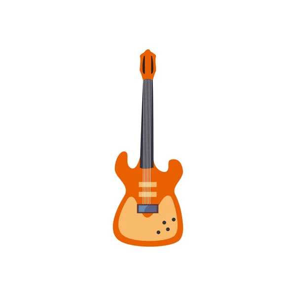 Kytara elektrický nástroj plochý styl design vektoru — Stockový vektor