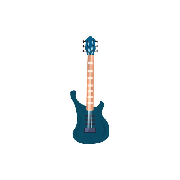 Guitarra instrumento acústico estilo plano icono vector diseño — Archivo Imágenes Vectoriales