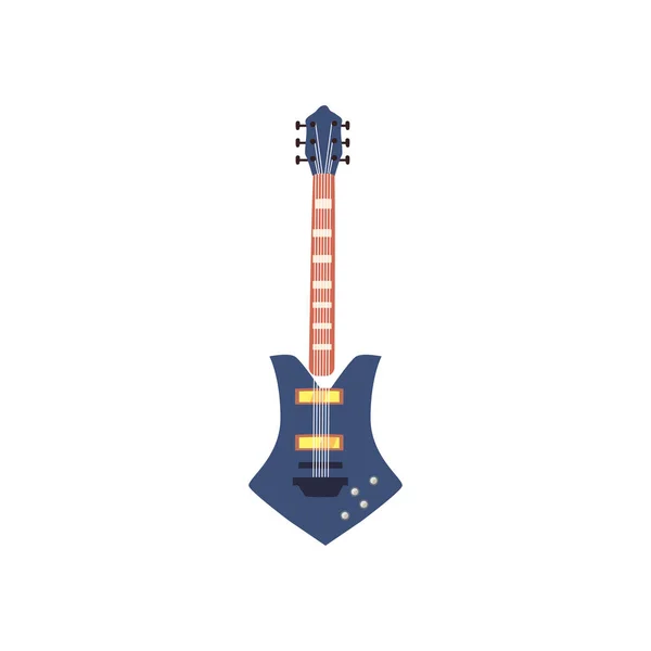 Gitarr elektriska instrument platt stil ikon vektor design — Stock vektor