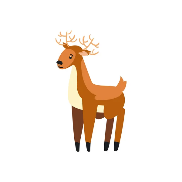 Christmas, reindeer cute on white background — 图库矢量图片