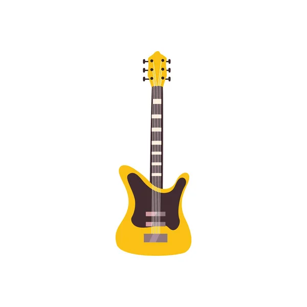 Guitarra instrumento acústico estilo plano icono vector diseño — Archivo Imágenes Vectoriales