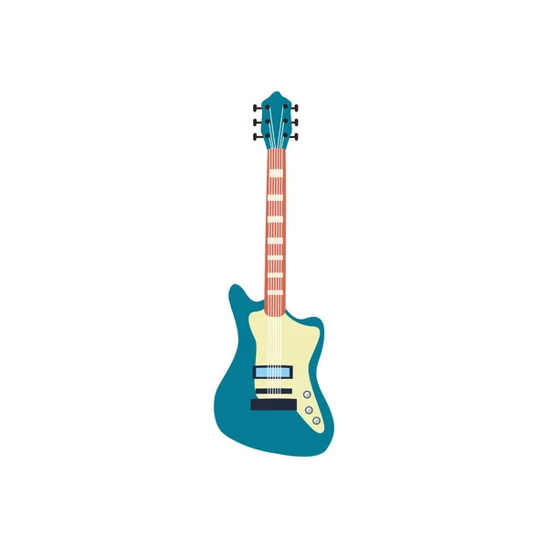 Guitarra instrumento eléctrico estilo plano icono vector diseño — Archivo Imágenes Vectoriales