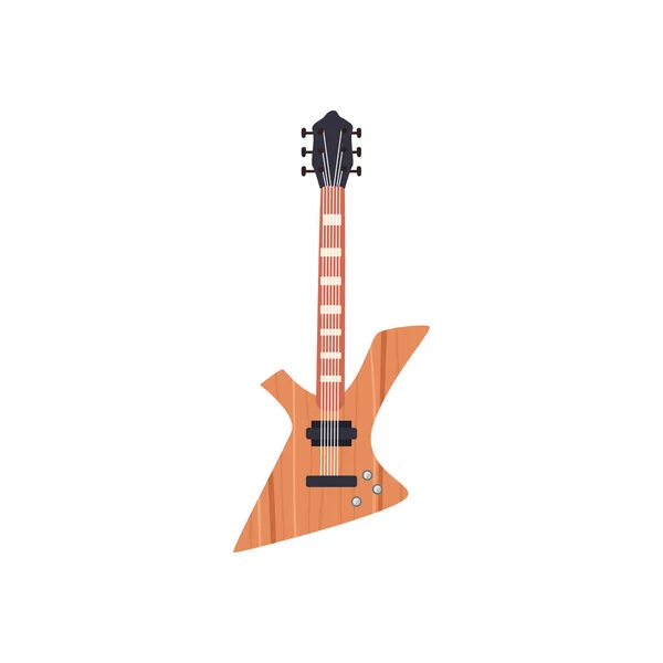 Kytara elektrický nástroj plochý styl design vektoru — Stockový vektor