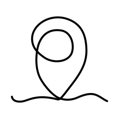 konum pin simgesinin bir satır tasarımı