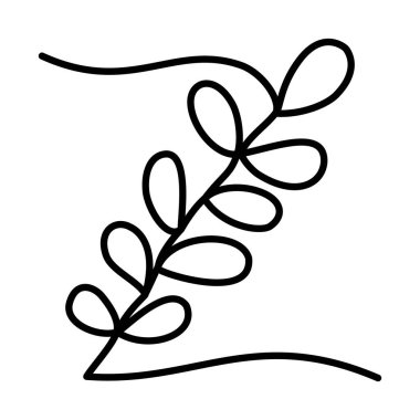 Yaprak simgesinin bir satır tasarımı