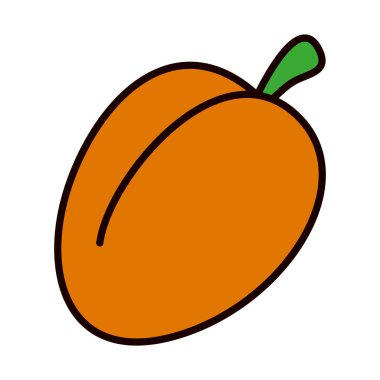 mango meyve simgesi, satır ve dolgu biçimi