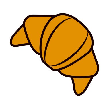 Kruvasan simgesi resmi, satır ve doldurma biçimi