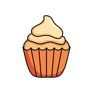 cupcake simgesi resmi, renkli tasarım
