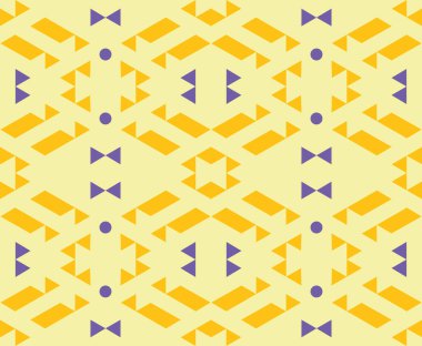 sarı ve mor jeometrik ve soyut kusursuz desen
