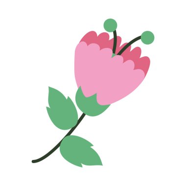 güzel çiçek simgesi, yarı çizgi yarı renk