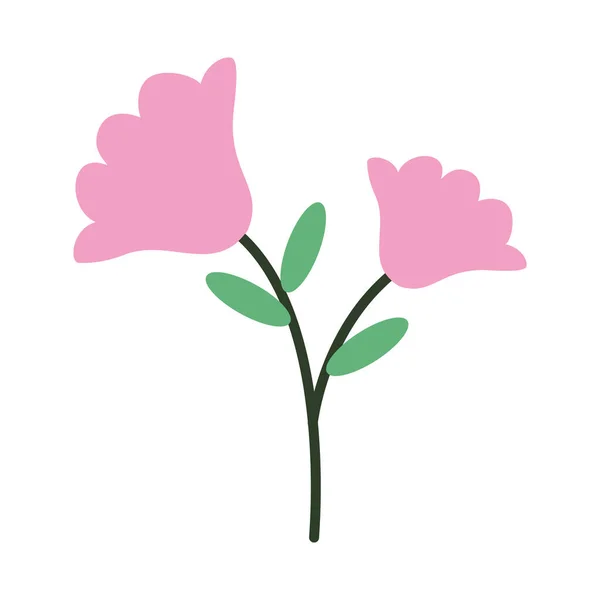 美しい花のアイコンハーフラインのハーフカラースタイル — ストックベクタ