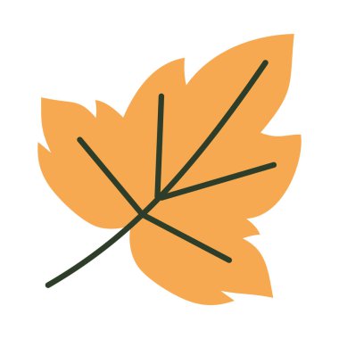 Kuru yaprak simgesi, yarı çizgi yarı renk