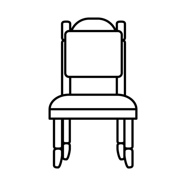 Мебель икона, кресло икона, стиль линии — стоковый вектор