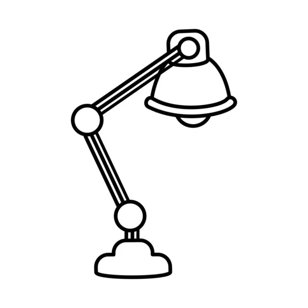 Ícone de lâmpada de mesa, estilo de linha — Vetor de Stock