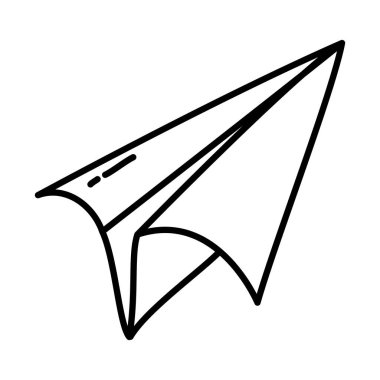 kağıt düzlem simgesi, karalama çizgisi biçimi