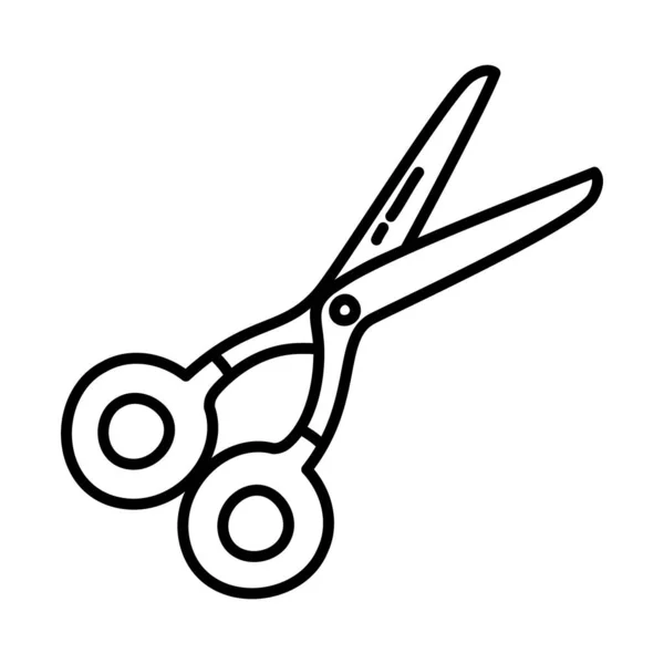 Scheren-Symbol, Doodle-Line-Stil — Stockvektor