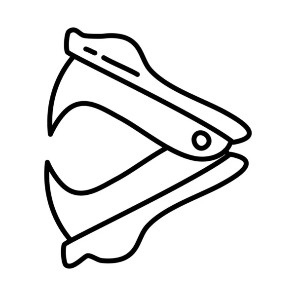 Stationäres Konzept, Hefterentferner-Symbol, Line-Doodle-Stil — Stockvektor