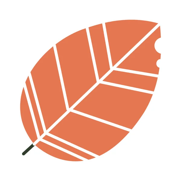 Pictogram van ronde blad, halve lijn halve kleur stijl — Stockvector