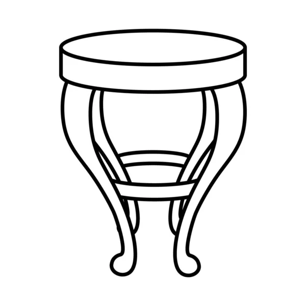 Icona del tavolino, stile linea — Vettoriale Stock