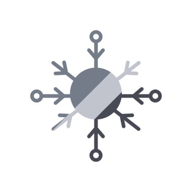 Kar Tanesi, Noel ve kış konsepti, çizgi bozulmuş stil simgesi