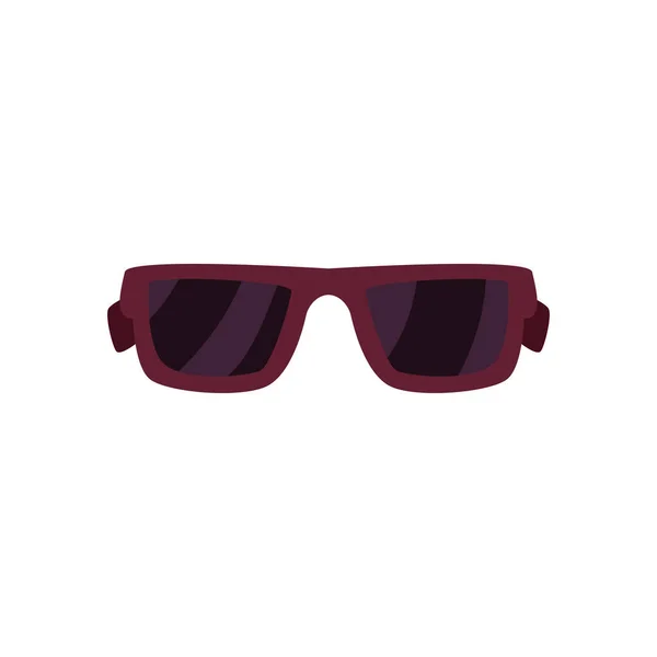 Icône de lunettes de soleil, style plat sur fond blanc — Image vectorielle