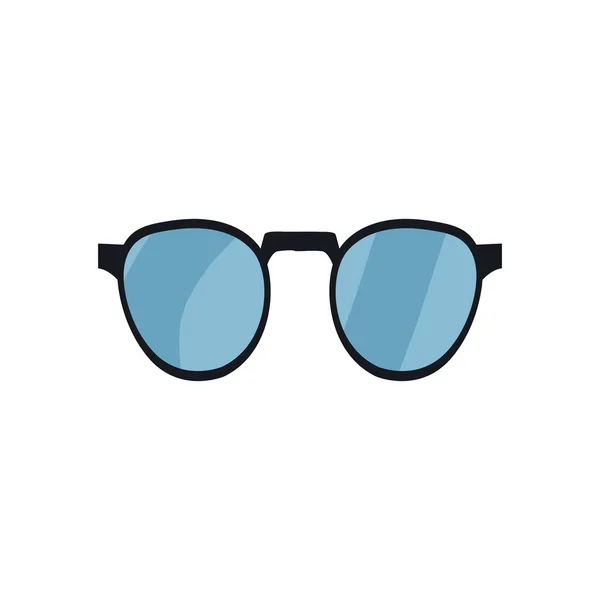 Gafas con lente grande, estilo plano sobre fondo blanco — Vector de stock