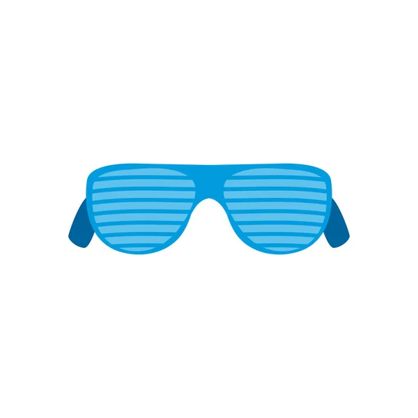 Gafas con icono de rayas, estilo plano sobre fondo blanco — Vector de stock