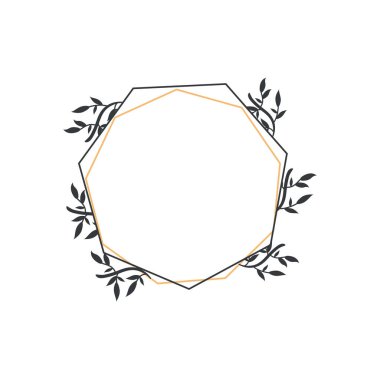 Beyaz arkaplanda zarif bir monogram.