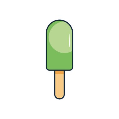 buz lolipop simgesi, düz stil