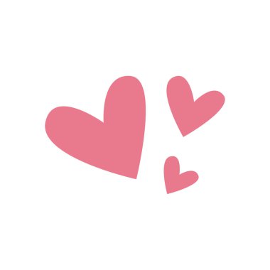 Hearts günlük yapıştırma düz stil vektör tasarımı