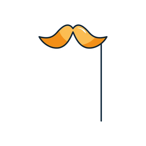 胡子党的支柱图标，扁平风格 — 图库矢量图片