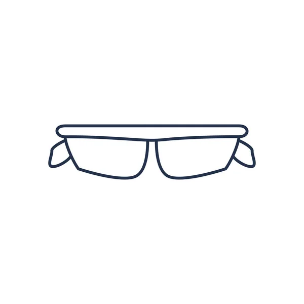 Icono de gafas, estilo de línea sobre fondo blanco — Archivo Imágenes Vectoriales