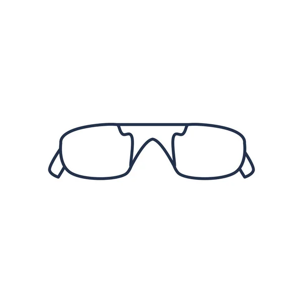 Icono de gafas, estilo de línea sobre fondo blanco — Archivo Imágenes Vectoriales