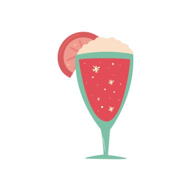 Beyaz arka planda taze ve lezzetli bir kokteyl.