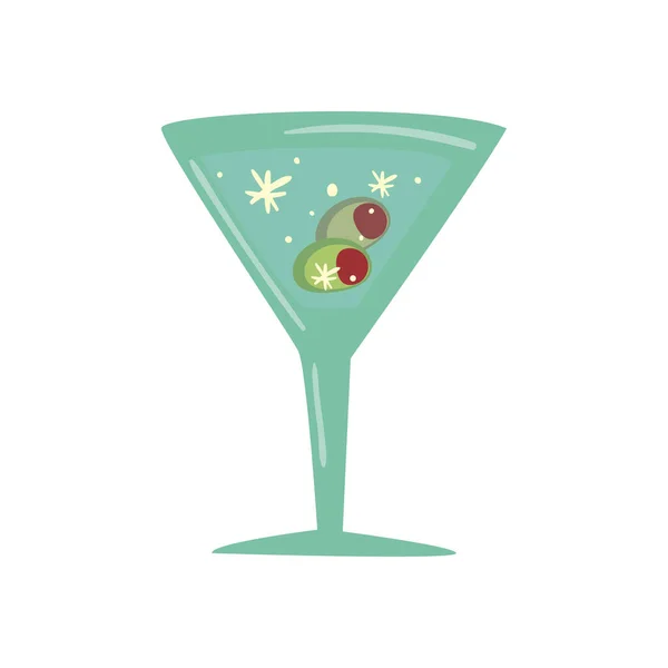 Bebida cocktail martini no fundo branco — Vetor de Stock