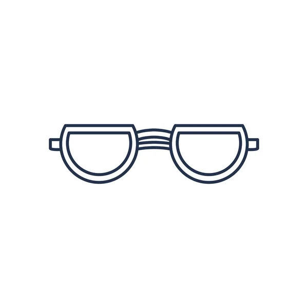 Bril met moderne frames, lijn stijl op witte achtergrond — Stockvector