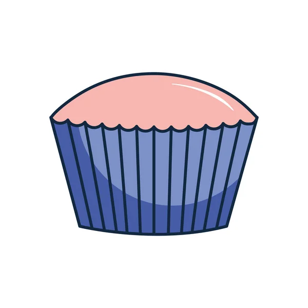 Zoete muffin icoon, platte stijl — Stockvector