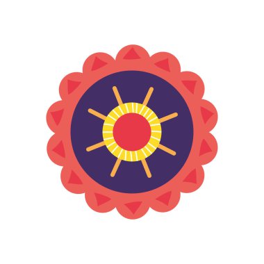 Renkli çiçek simgesi, renkli tasarım