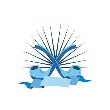 Kurdele vektör tasarımlı borular