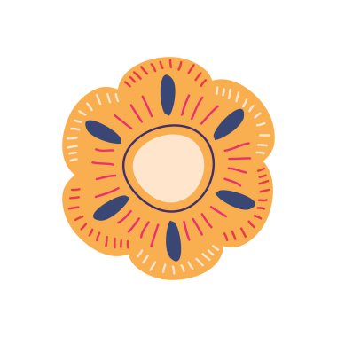 turuncu, dekoratif mavi şekilli, renkli tasarımlı.