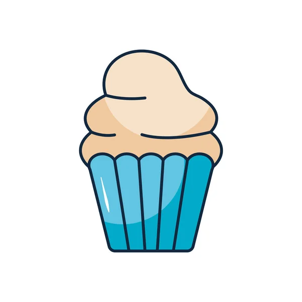 Cupcake icoon afbeelding, platte stijl — Stockvector