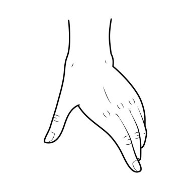 İnsan eli simgesi, taslak biçimi