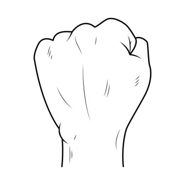 İlk el simgesi çizimi, vektör illüstrasyonu
