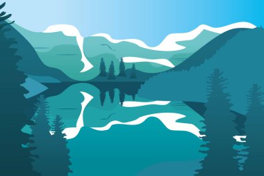 Dağ Ormanı Vahşi Doğa Manzarası