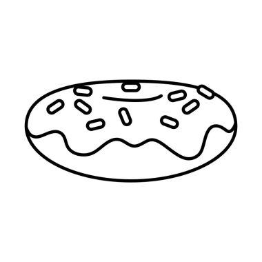 Tatlı çörek ikonu, satır tarzı