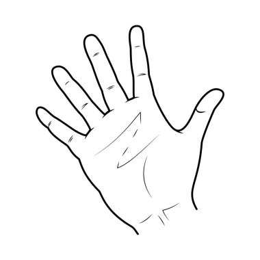 Açık el simgesi, çizim biçimi