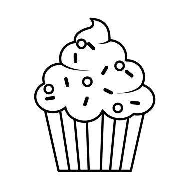 Tatlı kek ikonu, satır tarzı